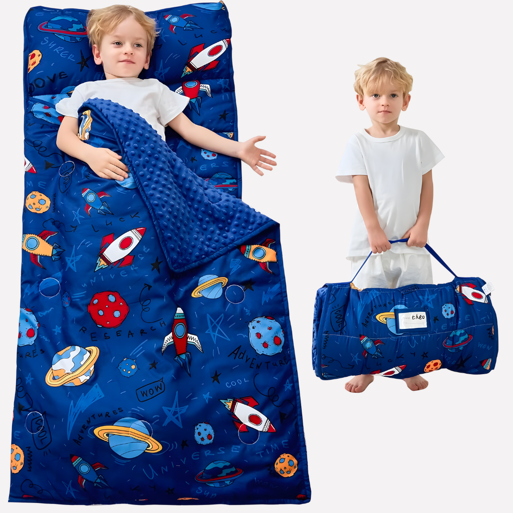 Småbarn Nap Matte med Pute og Blankett