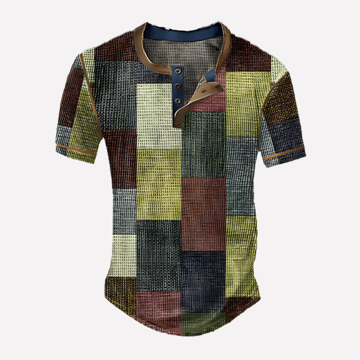 Menns Vaffel Strikket Casual Tee