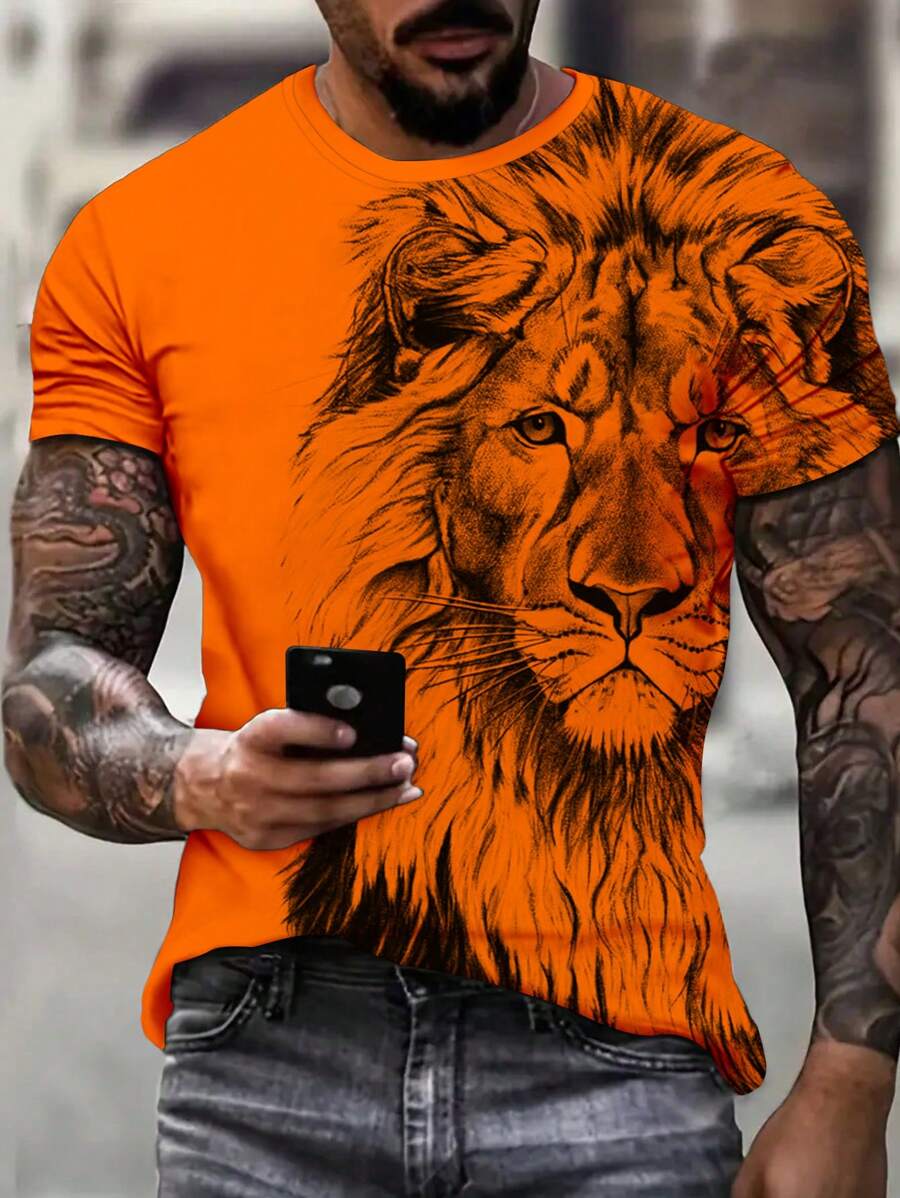 Slim-Fit Menns T-Skjorte for Kongens Dag