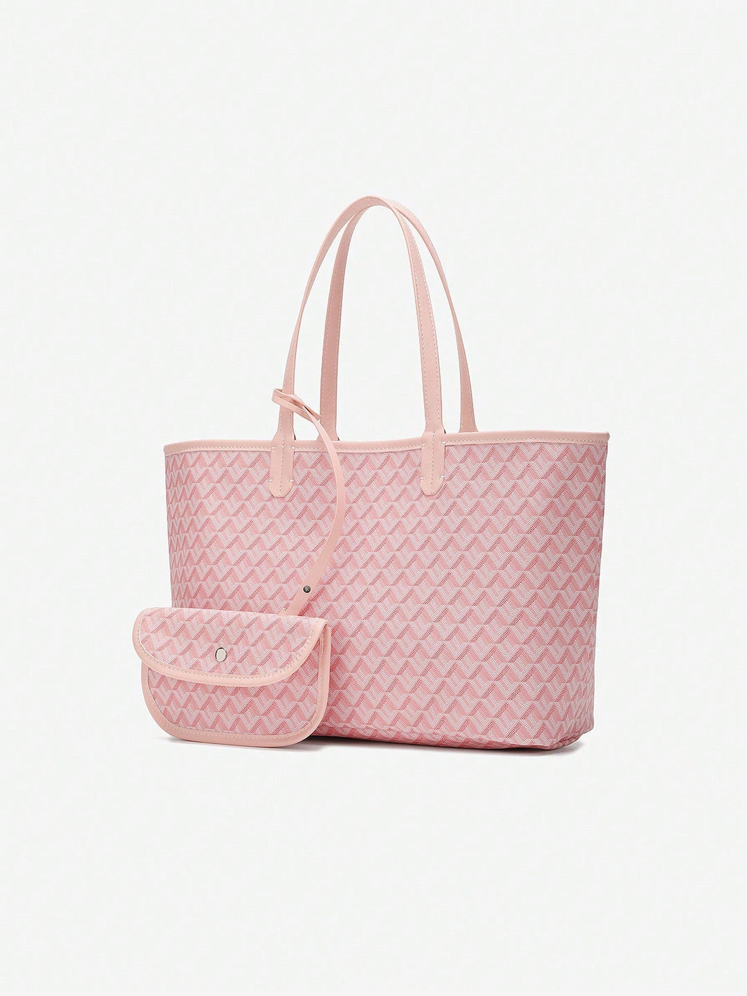 Uformell Skulderveske i PVC for Dame | Tote Bag | Stor og Lett Veske for Studenter