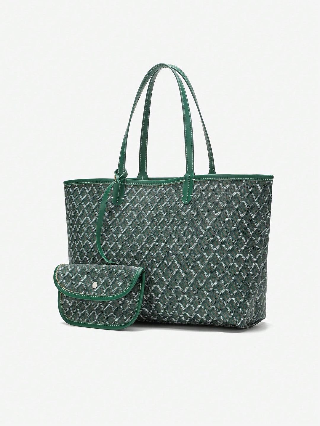 Uformell Skulderveske i PVC for Dame | Tote Bag | Stor og Lett Veske for Studenter