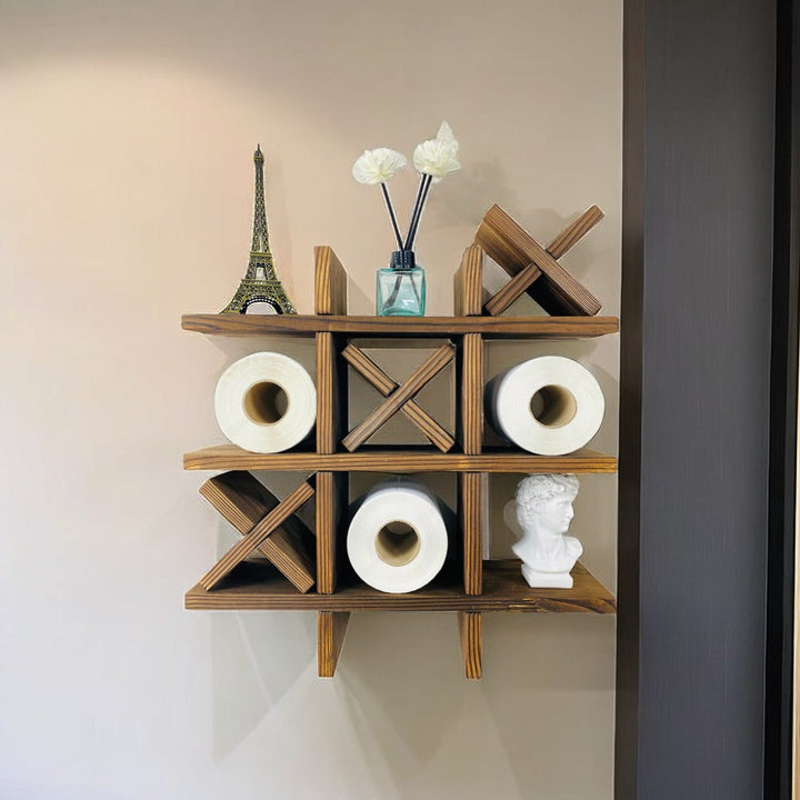 Toalettpapirholder i rustikt tre – inspirert av trearbeid