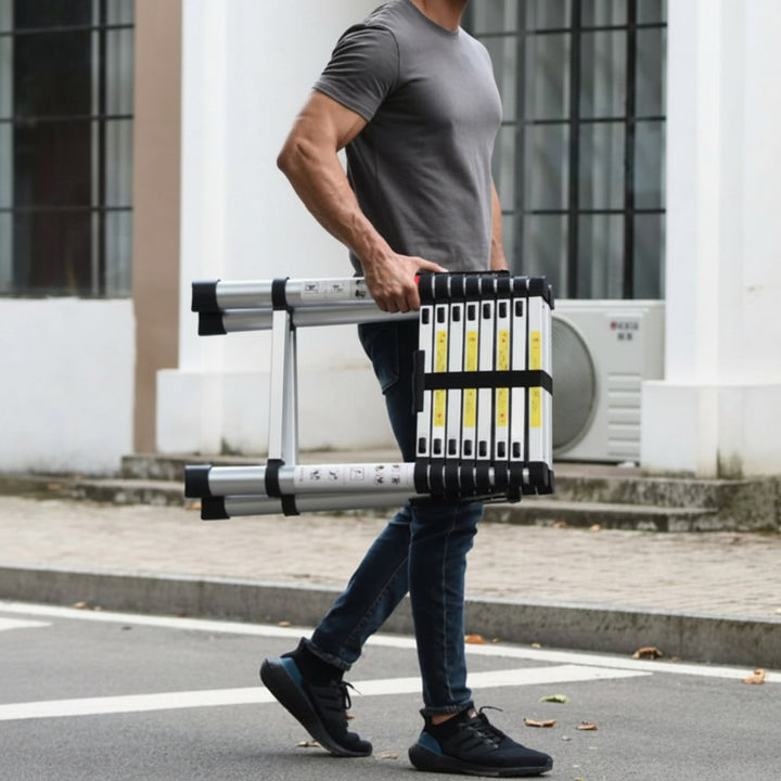6FT+7FT Aluminium Teleskopstige – Sikker, Portabel og Justerbar