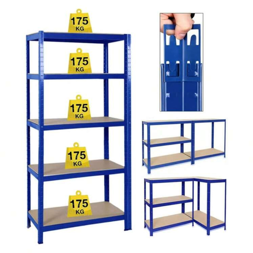 5-tier boltless steel storage shelves