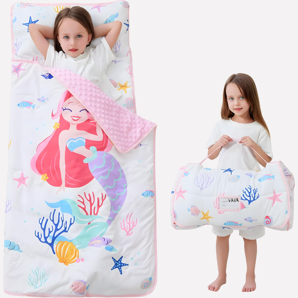 Småbarn Nap Matte med Pute og Blankett