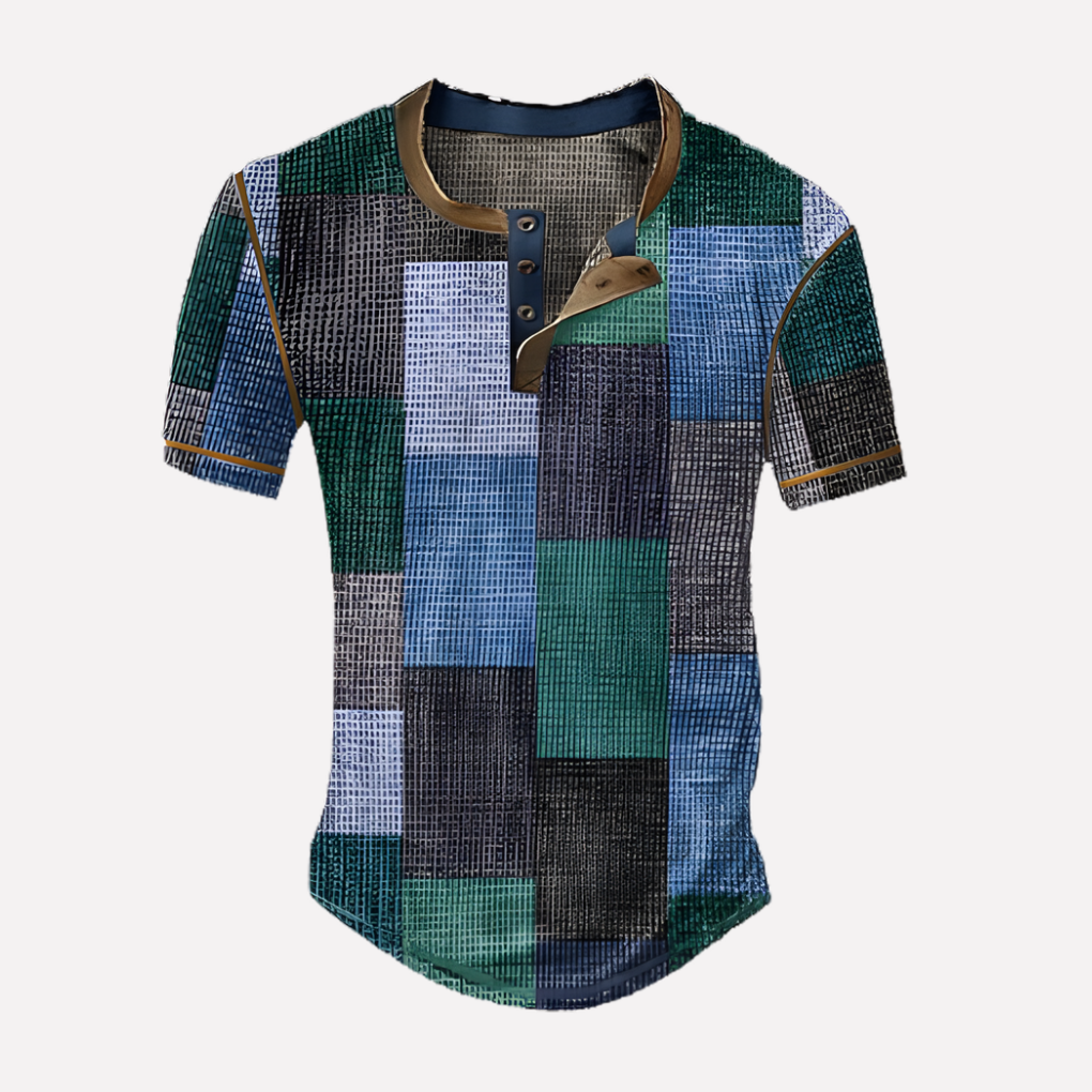 Menns Vaffel Strikket Casual Tee