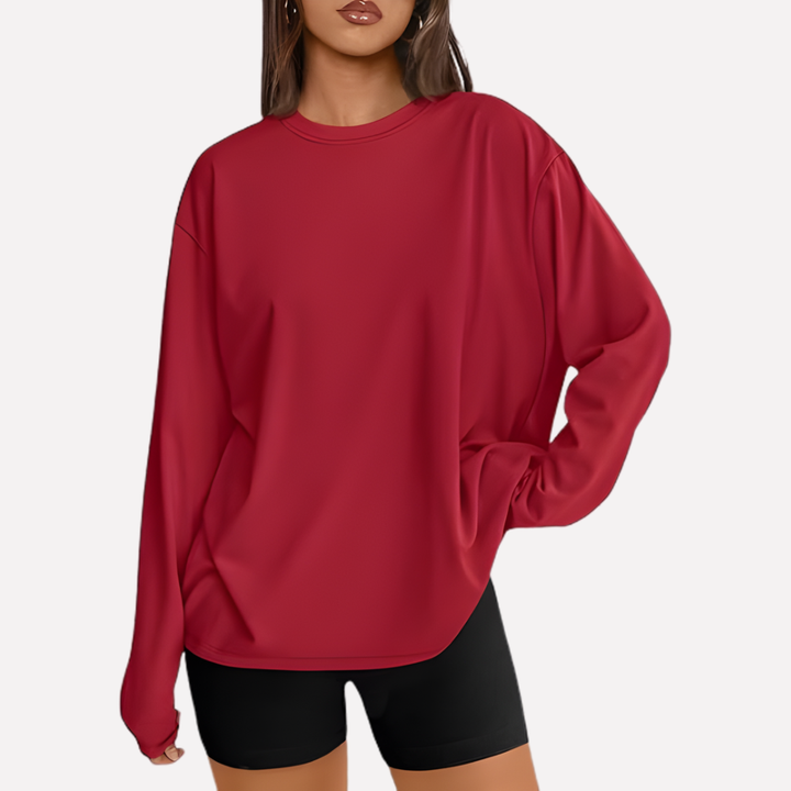 Kvinners Oversized Langermet Skjorte