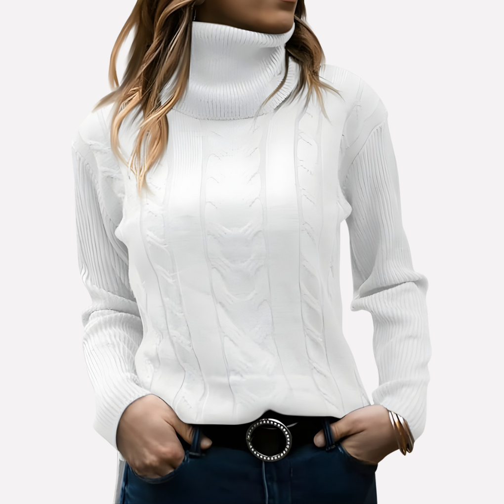 Kvinners Turtleneck Pullover – Avslappet Hverdag Stil