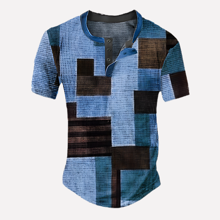 Menns Vaffel Strikket Casual Tee