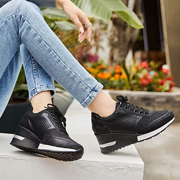 Stylish Sneakers with Wedge Heel for Women