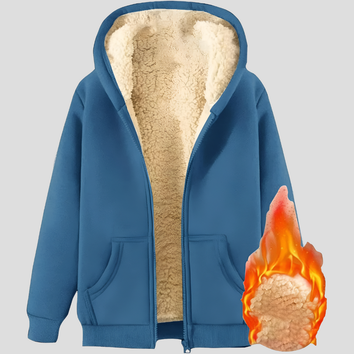 Warmth herre fleece-lined winter hooded jacket