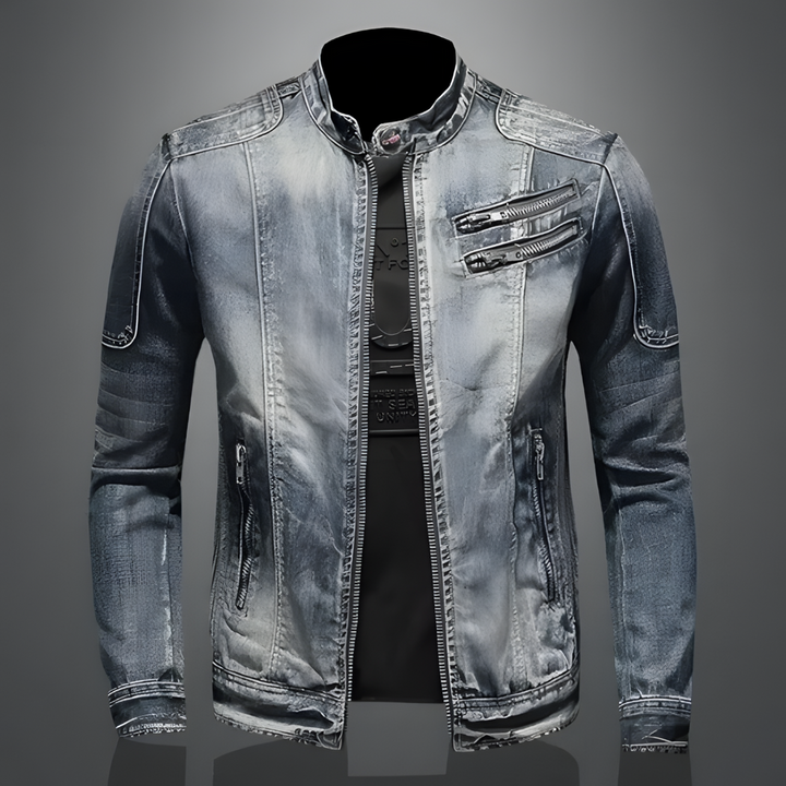 Retro denim jacket for men with timeless style
