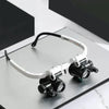 Magnifying glass with LED lighting and adjustable lenses