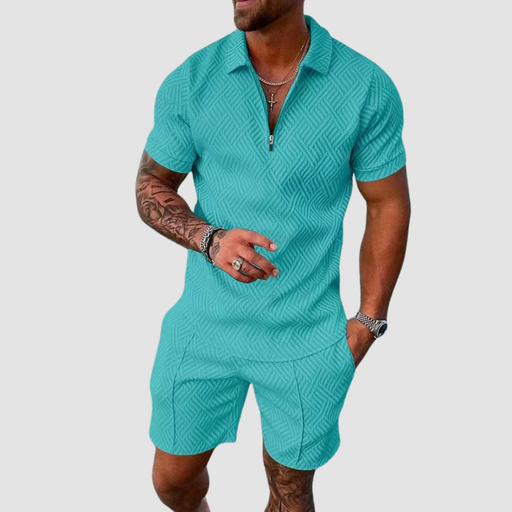 To-Delt Sommer Sett for Menn Uformell Komfort Designet for Sommerdager