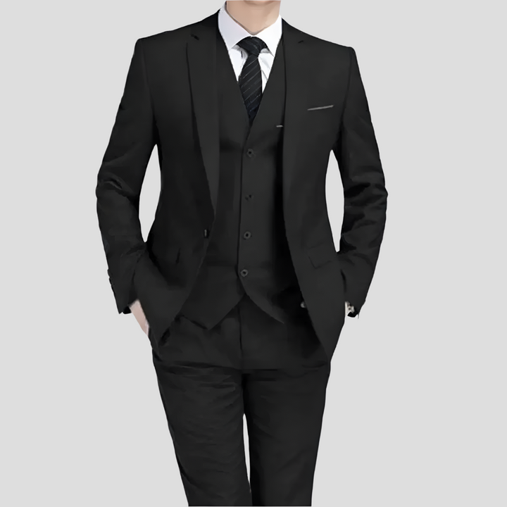 Svart tredelt herredress