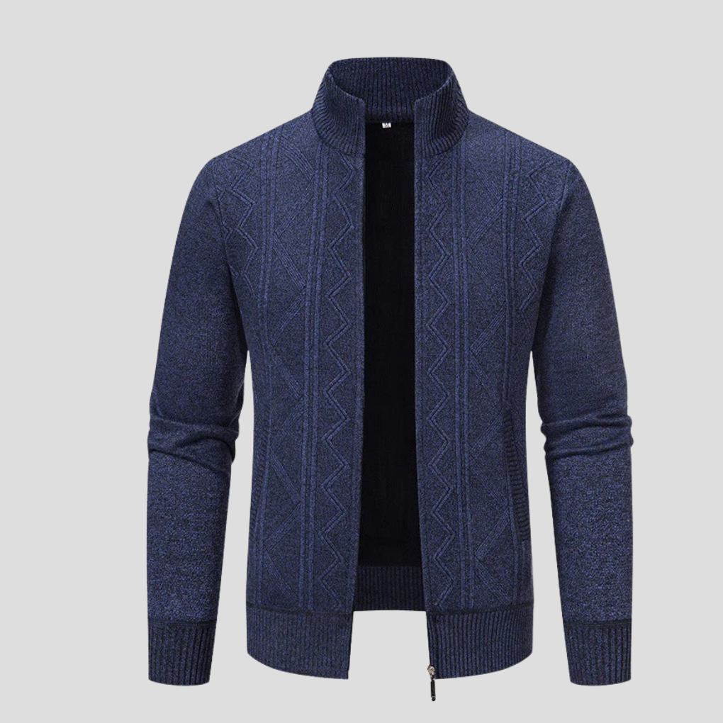 Cardigan for menn – lagdelt strikk