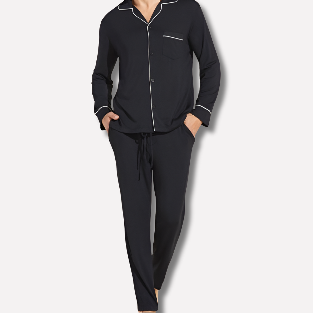 Comfortable Cotton Men's PajamasKomfortabel bomullspyjamas for menn