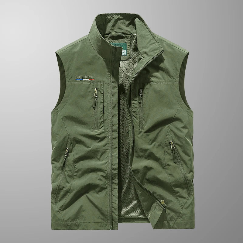 Pustende Multi-Lomme Vest for Menn