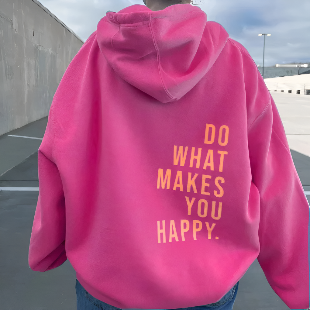 Printed cozy hoodie