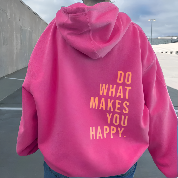 Printed cozy hoodie