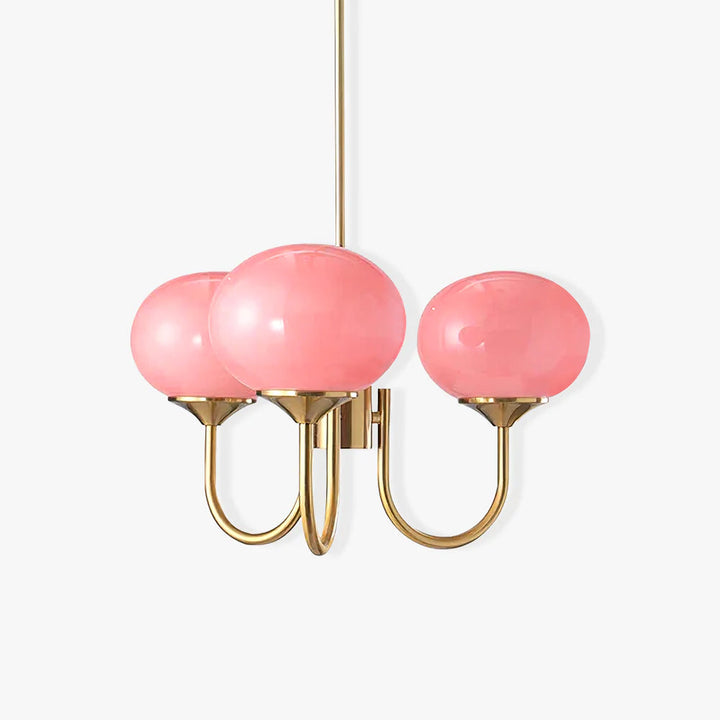Taklampe med glasskuler, 3 eller 5 lys