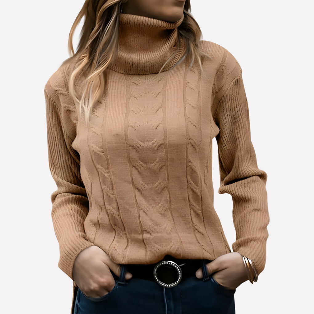 Kvinners Turtleneck Pullover – Avslappet Hverdag Stil