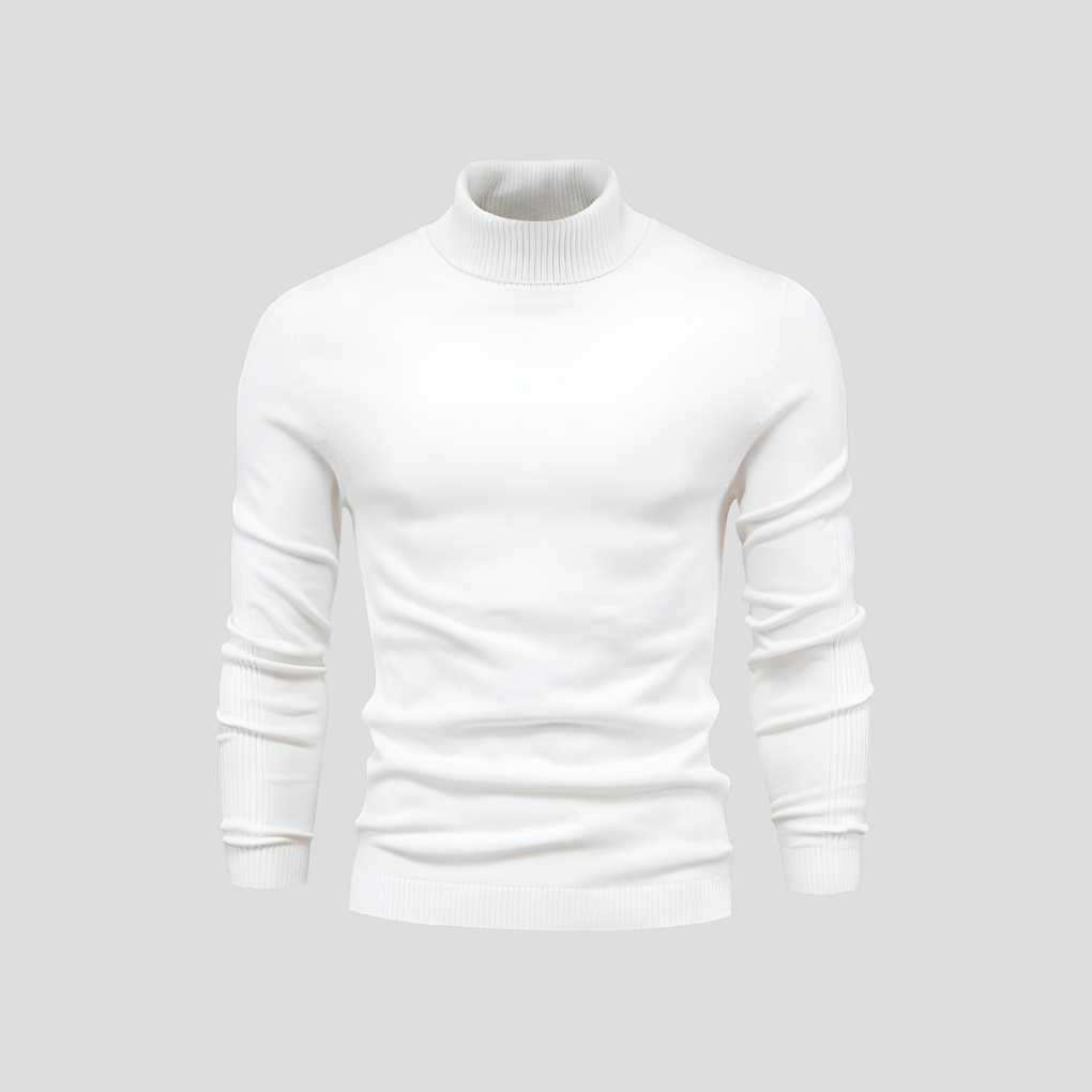 Men's sweater with turtleneck