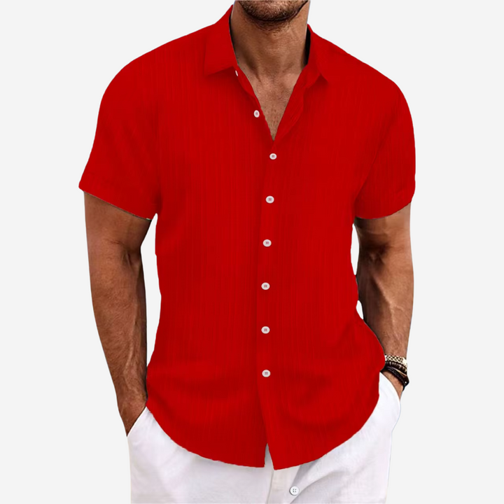 Men's shirt in linen blend