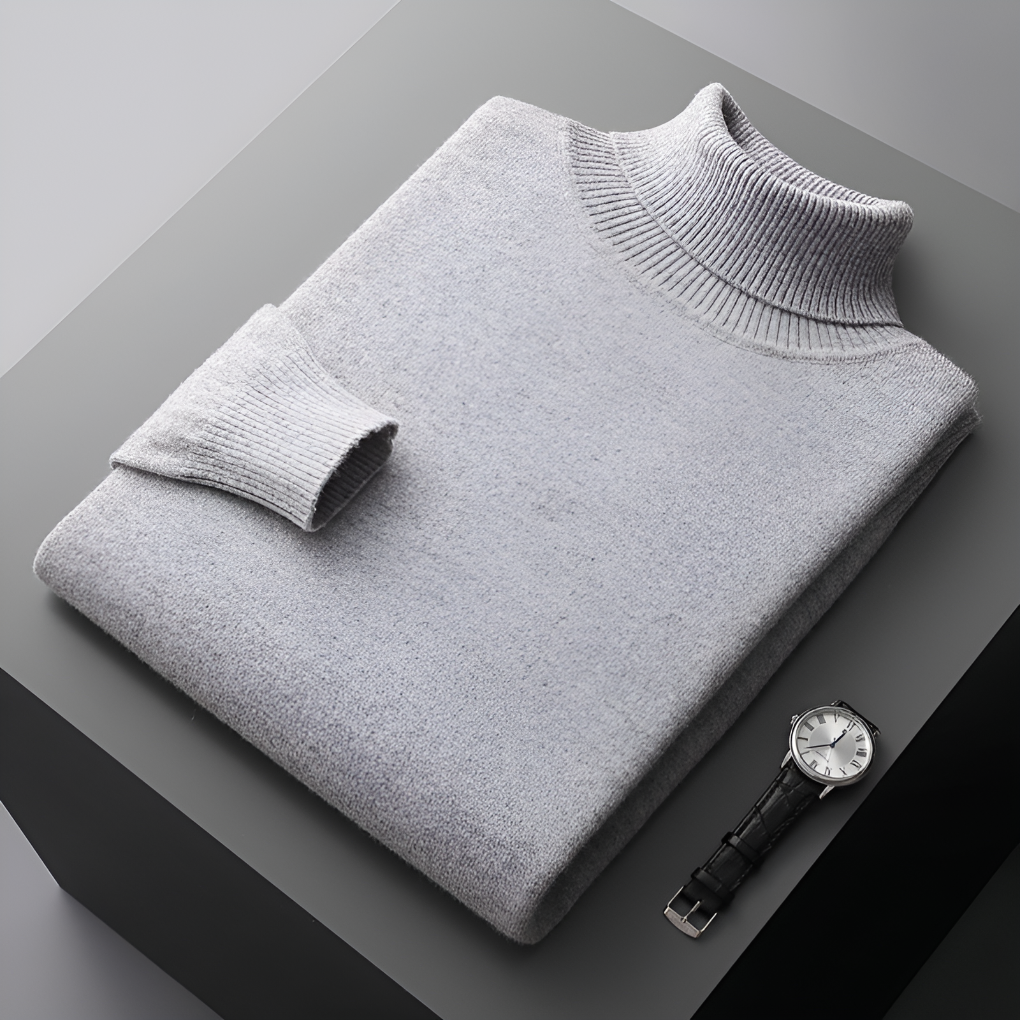 Høy- kvalitet Herre Fin Ull Turtleneck Genser