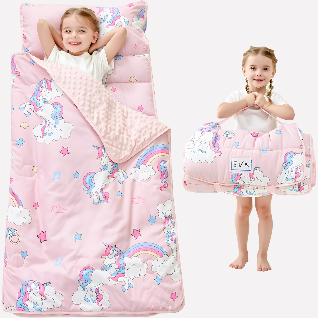 Småbarn Nap Matte med Pute og Blankett