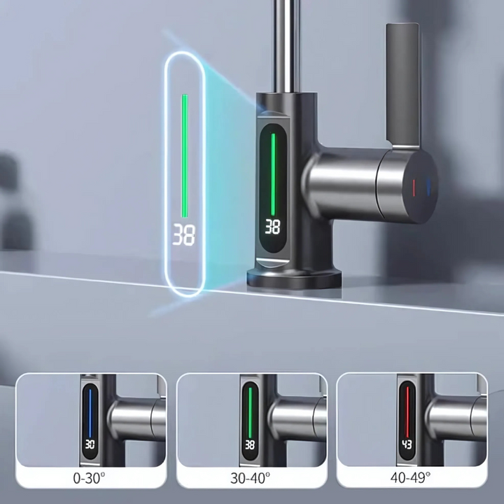 Flexibler LED-Wasserhahn für Küche und Bad