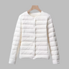 Portable puffer without collar for spring and winter