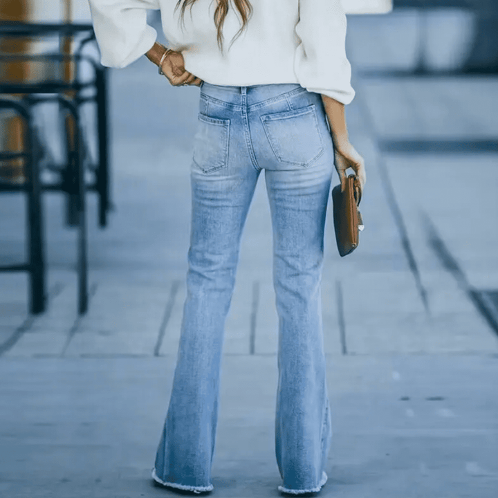 Slim fit jeans with high waist for women