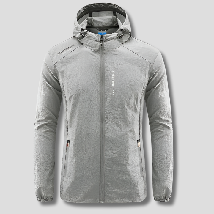 Ultralett, vind- og soltett sommerjakke med hette for menn