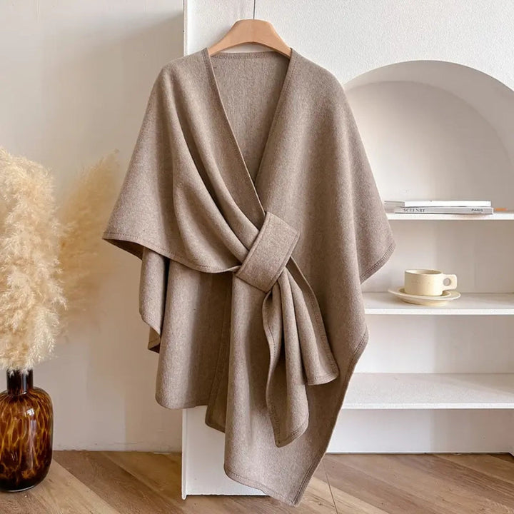 Windproof shawl coat for women