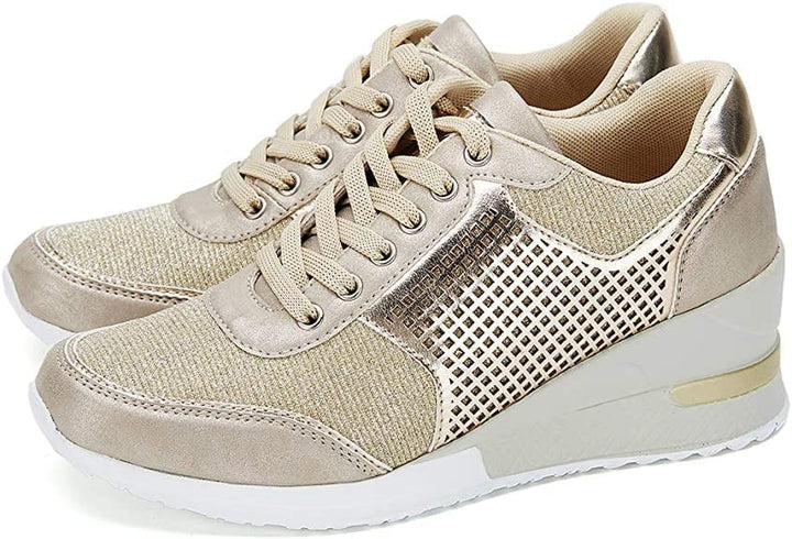 Women's shoes with elevated wedge heels