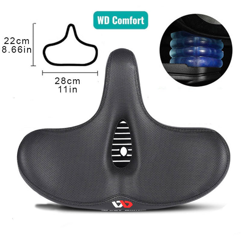 Ergonomisk og ekstra bred sykkelsete for maksimal komfort