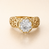 Minimalistisk ring med hvit zirkonia