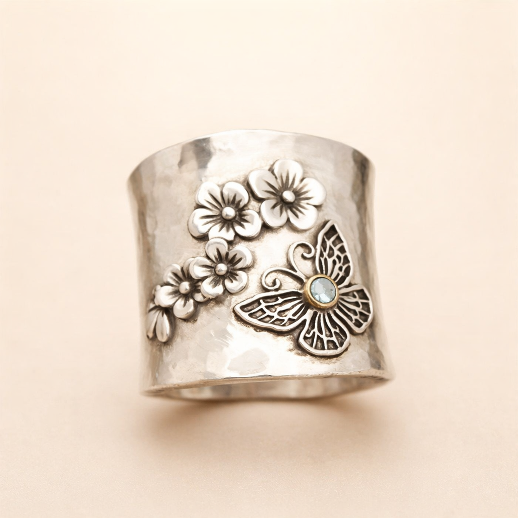Bie Blomst Sommerfugl Bred ring