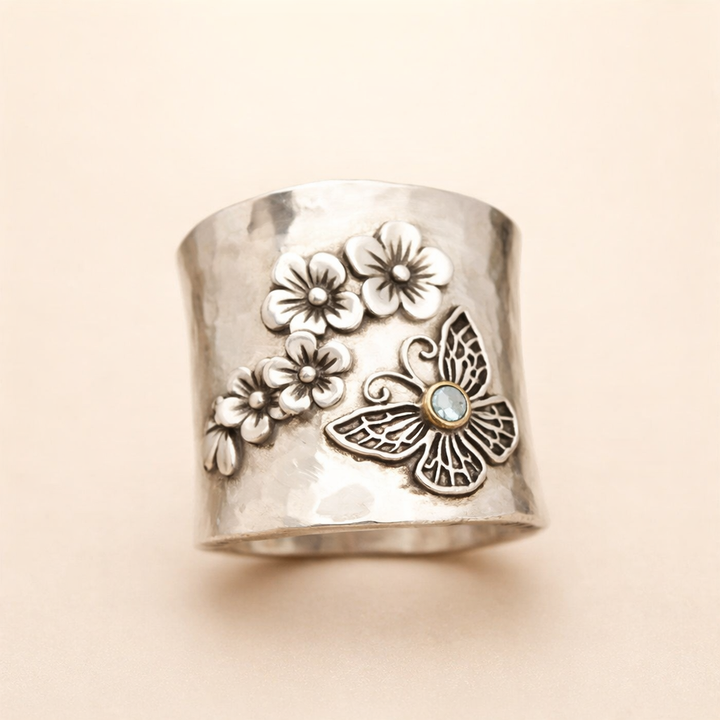 Bie Blomst Sommerfugl Bred ring