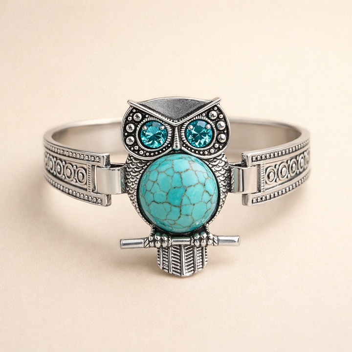 Vintage Ugle Turkis Charm-armbånd