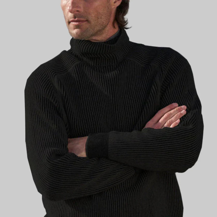 Herre Pologenser  Elegant Ensfarget Strikk