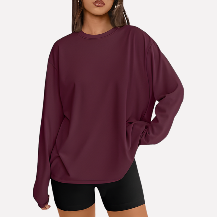 Kvinners Oversized Langermet Skjorte