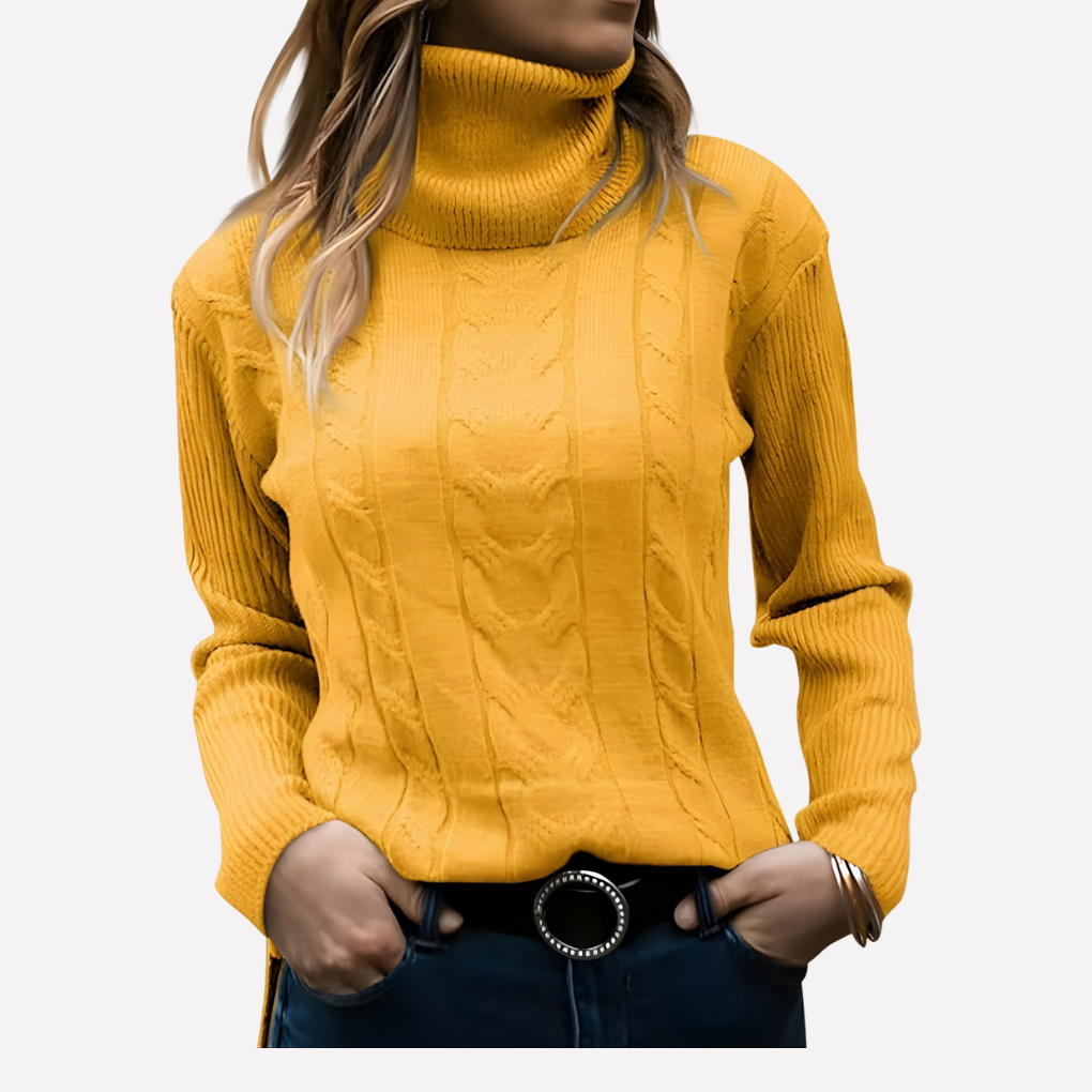 Kvinners Turtleneck Pullover – Avslappet Hverdag Stil