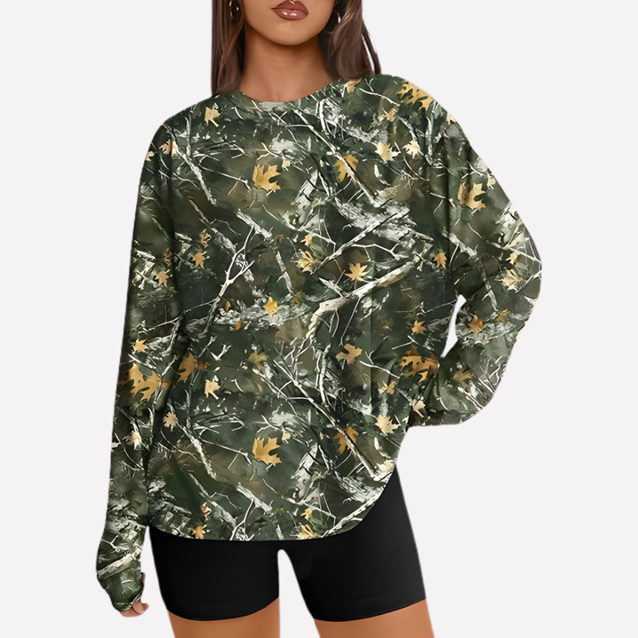 Kvinners Oversized Langermet Skjorte