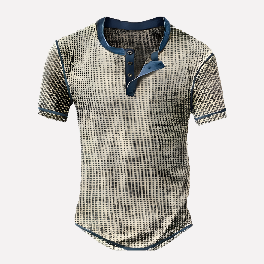 Menns Vaffel Strikket Casual Tee