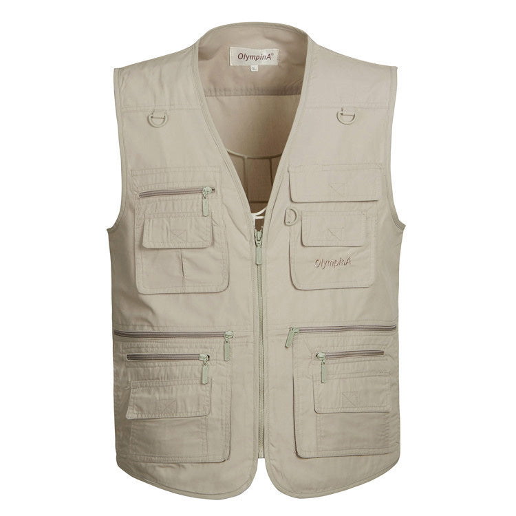 Multifunctional outdoor hiking vest for men