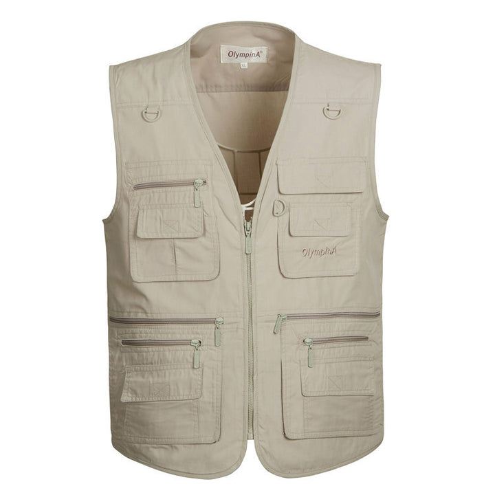 Multifunctional outdoor hiking vest for men
