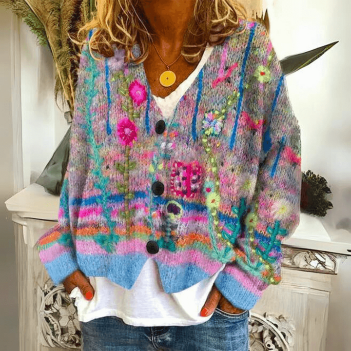Soft cashmere knitted cardigan