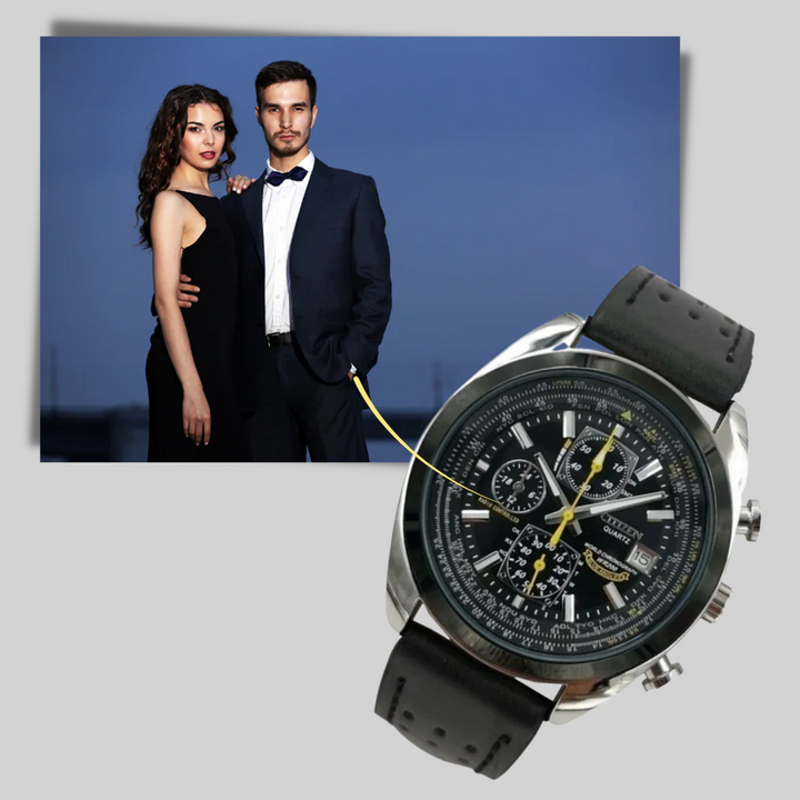 Herre armbåndsur med kvarts Elegant stil med vannbestandig design